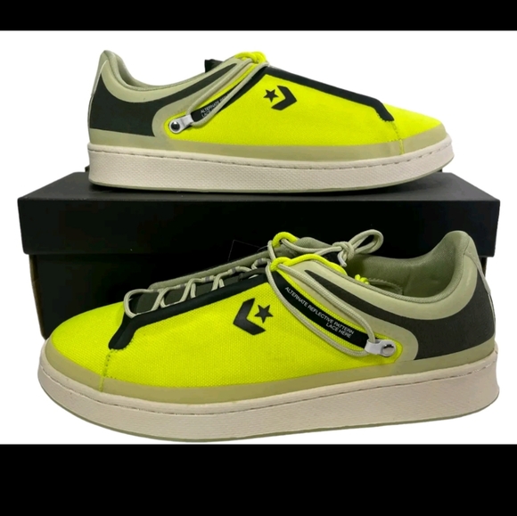 Converse - UNISEX Seam Tape Pro ox White Lemon Neon LTD Edition HIS&HER Sneakers - Picture 1 of 9